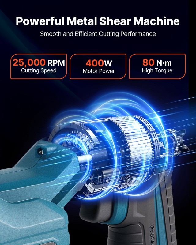 VEVOR Ασύρματο Ψαλίδι Μετάλλου με Περιστρεφόμενη Κεφαλή 360°, Διπλέ... VEVOR Ασύρματο Ψαλίδι Μετάλλου με Περιστρεφόμενη Κεφαλή 360°, Διπλέ...