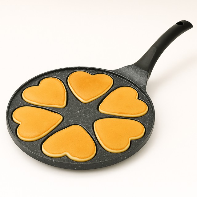 BAKAJI Τηγάνι για Pancake με 6 Καρδιές (Ø 26 εκ.) 02842572