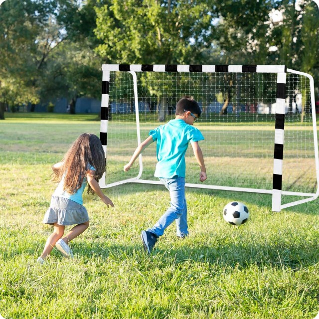 Τέρμα Ποδοσφαίρου 180x120x60cm Μαύρο-Λευκό  NS-464 Neo-Sport