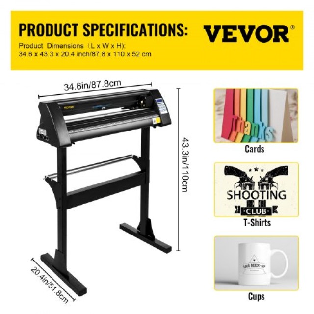 Κοπτικό Βινυλίου VEVOR 28 με Βάση Δαπέδου  KZJ720MMSJHS00001V2