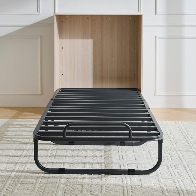 Κινητό Κρεβάτι τοίχου Μονό Εξοικονόμησης Χώρου Olmo με Στρώμα και Σ...