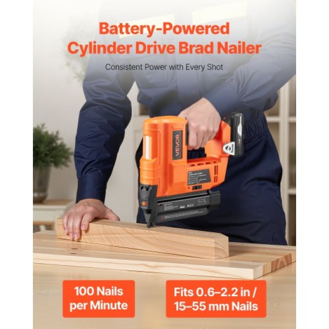 VEVOR Ασύρματο Καρφωτικό 18-Gauge με Μπαταρία 20V για Ξυλουργικές Ε... VEVOR Ασύρματο Καρφωτικό 18-Gauge με Μπαταρία 20V για Ξυλουργικές Ε...
