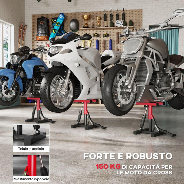 HOMCOM Ανυψωτικό Σταντ Ατσάλινο 150kg, Ρυθμιζόμενο Ύψος, Αντιολισθη...