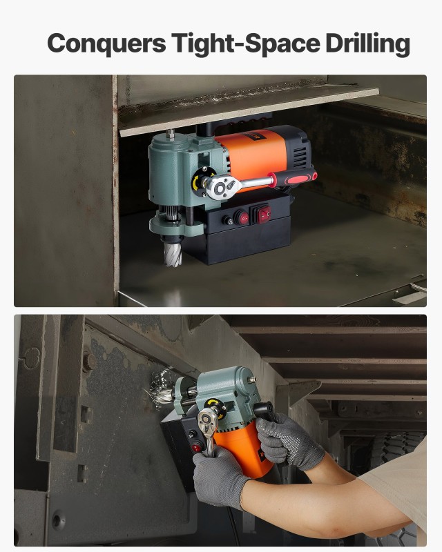 VEVOR Μαγνητικό Δράπανο Χαμηλού Προφίλ 1300W 35mm Διατρ. Διάμετρος ...