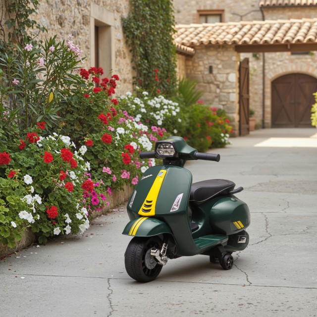 AIYAPLAY Παιδική Ηλεκτρική Μοτοσυκλέτα με Άδεια Vespa, Επαναφορτιζό... AIYAPLAY Παιδική Ηλεκτρική Μοτοσυκλέτα με Άδεια Vespa, Επαναφορτιζό...