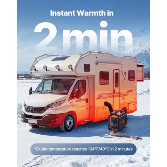VEVOR Φορητός Πετρελαιοκίνητος Αερόθερμος 8KW με Τηλεχειριστήριο κα...
