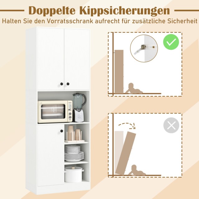 Costway Πολυλειτουργικό Ντουλάπι Κουζίνας με Ράφι Φούρνου Μικροκυμά...