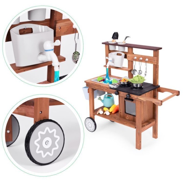 Παιδική Κουζίνα με Αξεσουάρ 89x31x80,5 cm ECOTOYS TL814004