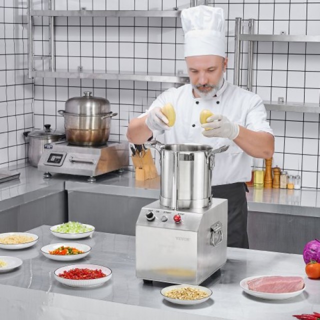 VEVOR  Επεξεργαστής Τροφίμων & Κόπτης Λαχανικών 4L Ανοξείδωτος Ατσά...