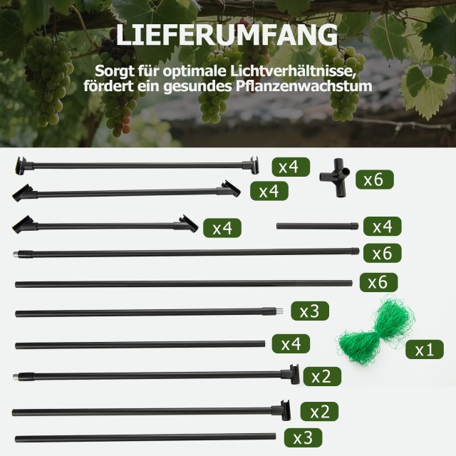Costway Κιγκλίδωμα Αναρρίχησης για Κήπο 200 x 150 x 197 cm GT4463DK