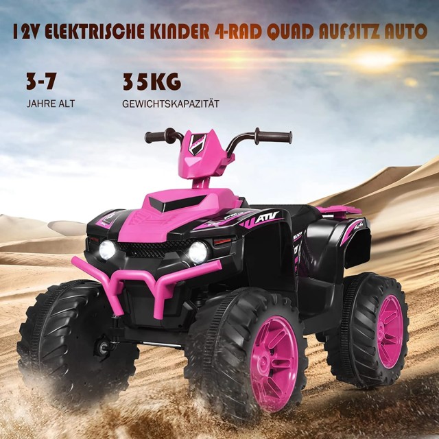 Costway  Ηλεκτρικό Παιδικό Quad με Μουσική, LED Φώτα και USB Σύνδεση TY327798DE-PI