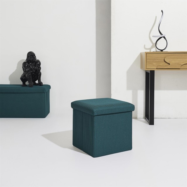 Home Deco Factory Πτυσσόμενο Κουτί Αποθήκευσης ATOME Μπλε 38 x 38 x...