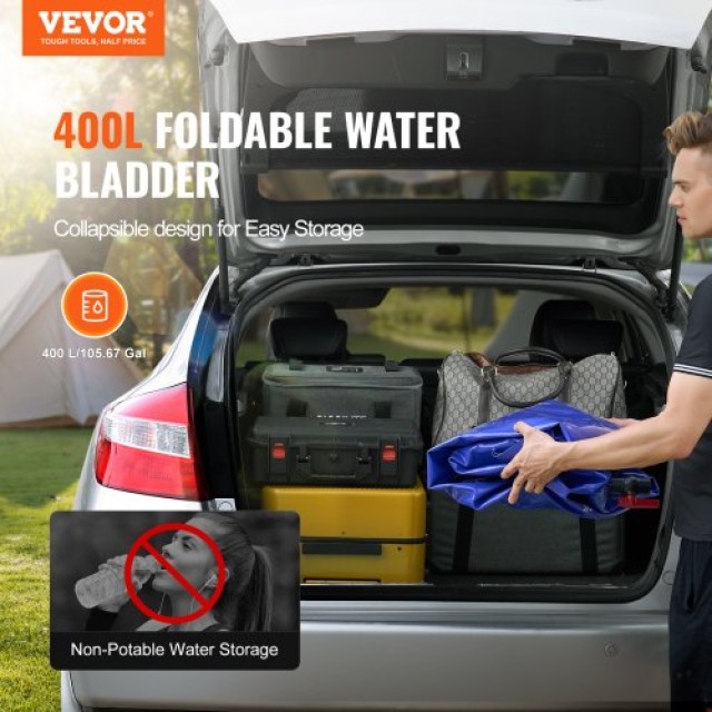 VEVOR Φορητή Δεξαμενή Νερού 400L 1000D PVC Πτυσσόμενη Δεξαμενή  CSD...