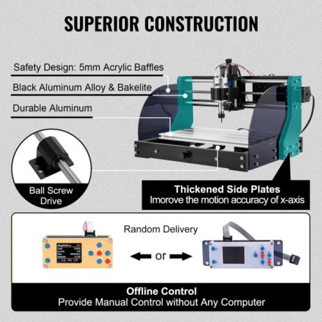 Μηχανή Χάραξης VEVOR CNC 3018 Pro 15W με Offline Controller  MGDKJ3018M15W0001V2