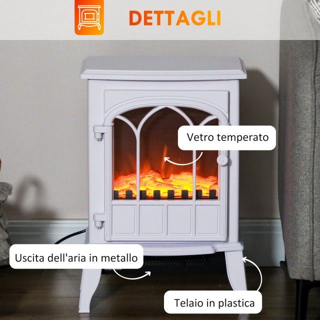 HOMCOM Ηλεκτρική Σόμπα Camino da Terra 1000W / 2000W με Ρυθμιζόμενο...