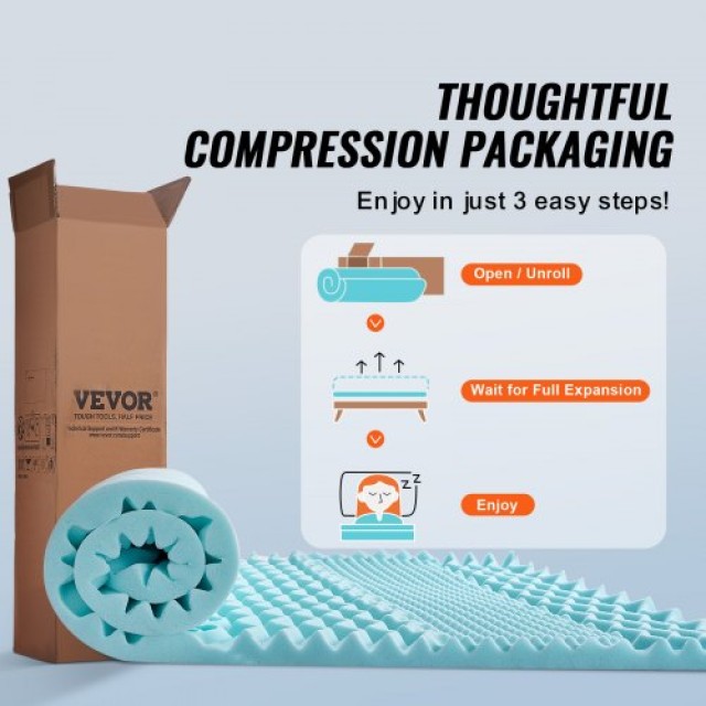 VEVOR  Ανώστρωμα Μαλακό Memory Foam Gel Ψύξης Queen 50.8mm x 1524 mm x 2032 mm JYHMD6080INCJRGHRV0