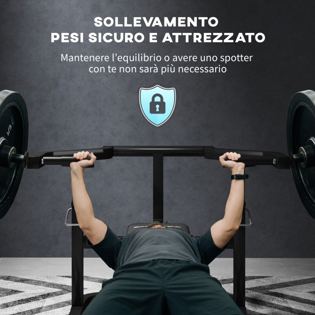 SPORTNOW  Ρυθμιζόμενη Μηχανή Πιέσεων Στήθους από Ατσάλι, 150x150x60-85 εκ., Μαύρο  A91-324V00BK