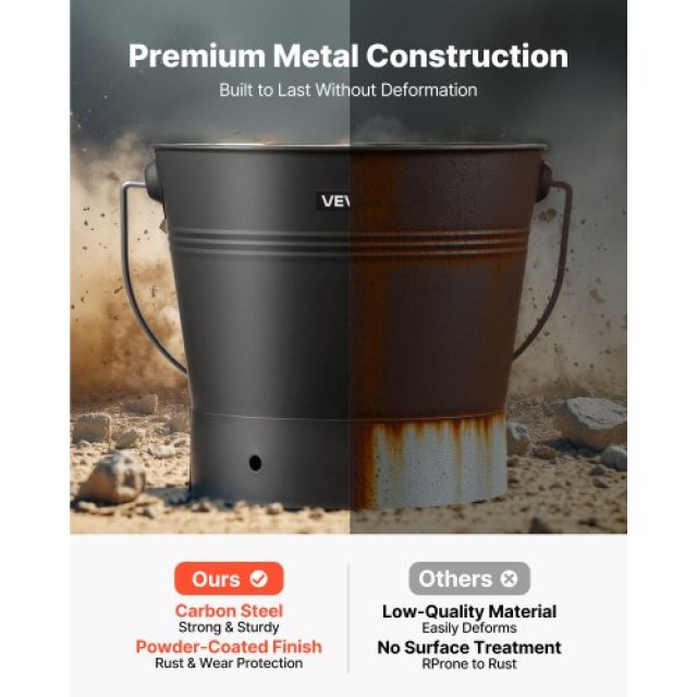 VEVOR Δοχείο Στάχτης Τζακιού 4-σε-1 με Καπάκι, Φτυάρι, Σκουπάκι και... VEVOR Δοχείο Στάχτης Τζακιού 4-σε-1 με Καπάκι, Φτυάρι, Σκουπάκι και...