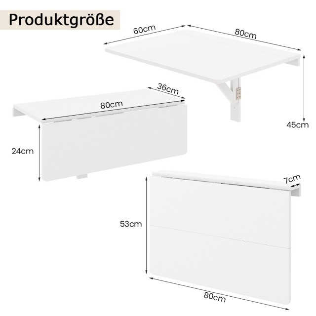 Costway Πτυσσόμενο Γραφείο Εξοικονόμησης Χώρου με Ρυθμιζόμενη Επιφ... Costway Πτυσσόμενο Γραφείο Εξοικονόμησης Χώρου με Ρυθμιζόμενη Επιφ...
