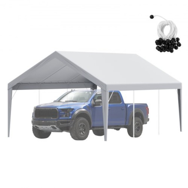 Αντικατάσταση Καλύμματος Carport VEVOR 13x20 ft, Αδιάβροχο & UV Προστατευμένο, Γκρι (Μόνο Κάλυμμα)  CKPB13X20FTH5KUZ0V0