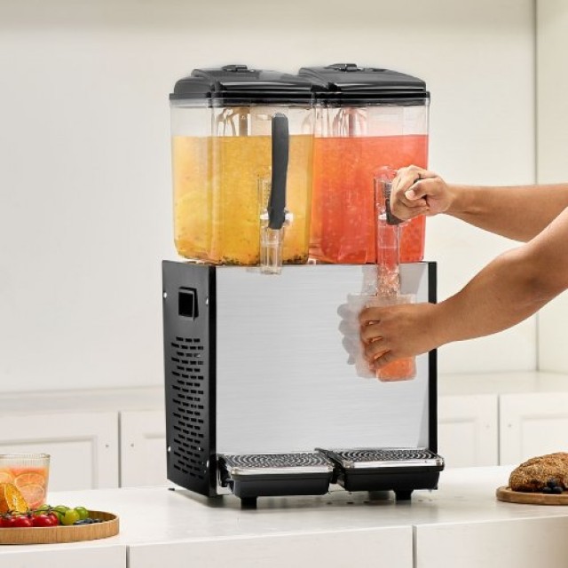 VEVOR  Εμπορικός Διανομέας Ποτών 2x12L για Κρύο Χυμό/Ποτό SYYLJJBSJXS1NR5MHV2