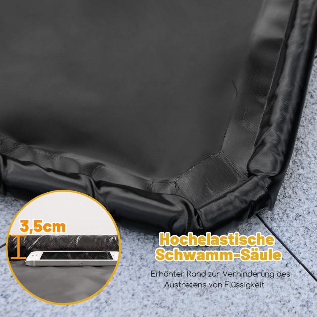 Costway  Ανθεκτική Μαύρη Φορεσιά Αυτοκινήτου 550 x 240 cm με Υφή γι...