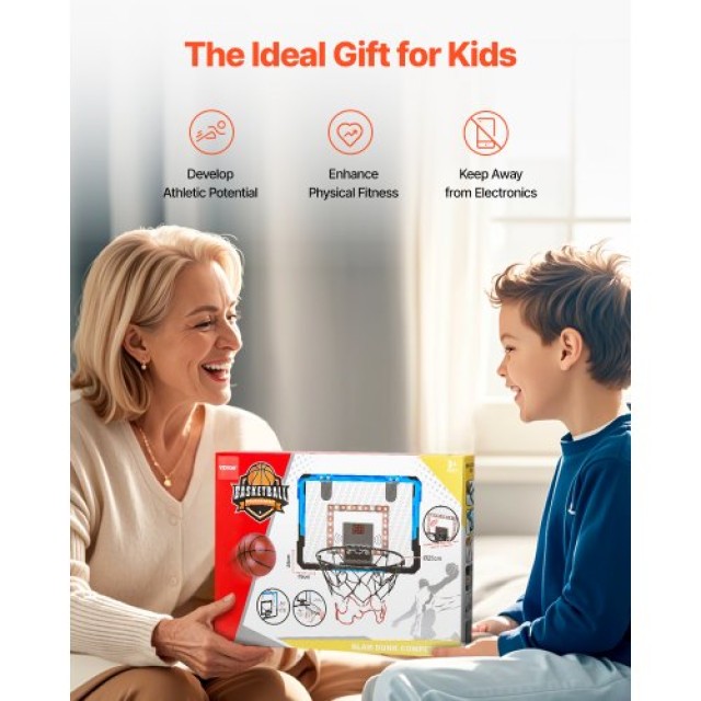 VEVOR Παιδική Μπασκέτα με LED Φώτα & Ηχητικό Πίνακα Σκορ για Εσωτερ... VEVOR Παιδική Μπασκέτα με LED Φώτα & Ηχητικό Πίνακα Σκορ για Εσωτερ...
