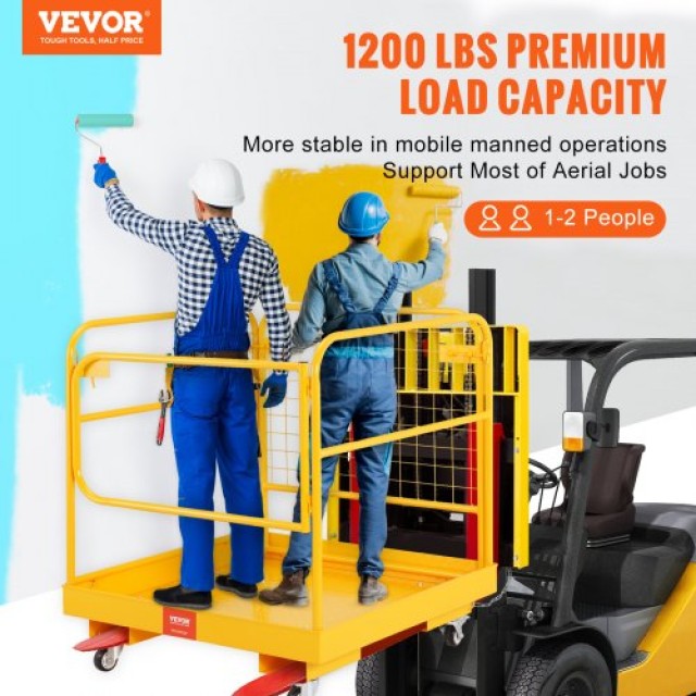 Κλωβός Ασφαλείας VEVOR για Κλαρκ, 544 kg, 91x91 cm, Πτυσσόμενη Πλατφόρμα Εργασίας με Ρόδες & Αλυσίδα Ασφαλείας  CCGZPTCWMS112KVAFV0