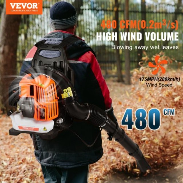 Φυσητήρας Πλάτης VEVOR 52CC 2-Χρονών 480CFM 175MPH  B280KMH0252CCSFFWV0