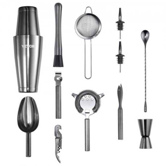 VEVOR Σετ Κοκτέιλ 13 Τεμαχίων Ανοξείδωτο Gunmetal JBYJTZBSDB13YDEEDV0