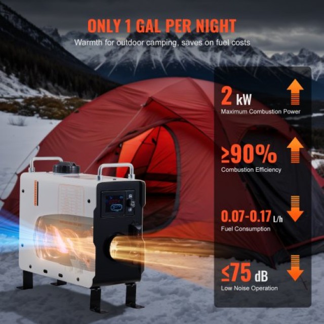 VEVOR  Θερμαντήρας Αέρα Diesel 12V/24V 2KW με Bluetooth APP για Εξωτερικούς Χώρους CYJRQHWKLS2KWXH0UV2