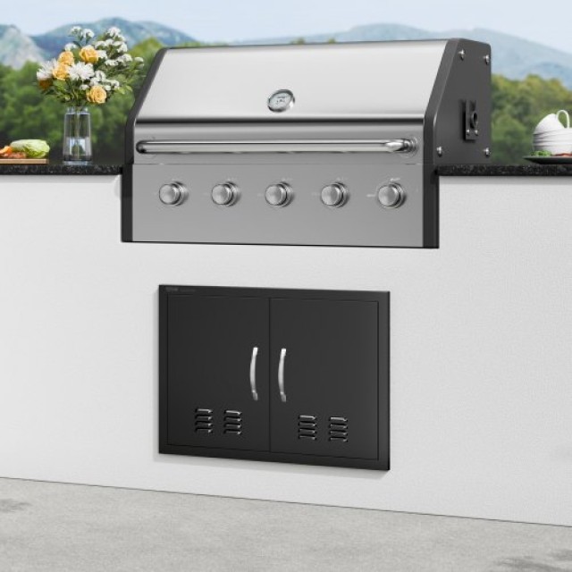 Πόρτα BBQ VEVOR 762x533 mm Διπλή Εξωτερική Κουζίνα  SMMBSCJMHS30RL2...