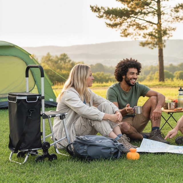 HOMCOM Καλάθι Αγορών Αλουμινίου με Αδιάβροχη Τσάντα 40L και Κάθισμα... HOMCOM Καλάθι Αγορών Αλουμινίου με Αδιάβροχη Τσάντα 40L και Κάθισμα...