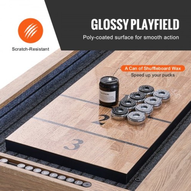 VEVOR 9 ft Τραπέζι Shuffleboard 2 σε 1 Σετ Παιχνιδιού Shuffleboard και Bowling  ZZKSHZ9YCBDDYJZXSV0