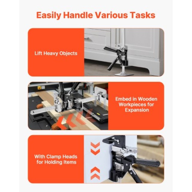 VEVOR Γρύλος Ανύψωσης 200kg 2 Τεμαχίων 235mm Μαύρο TGQ220MM2DHS12IENV0 VEVOR Γρύλος Ανύψωσης 200kg 2 Τεμαχίων 235mm Μαύρο TGQ220MM2DHS12IENV0