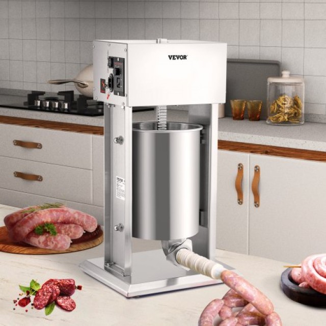 VEVOR  Ηλεκτρική Μηχανή Γεμίσματος Λουκάνικων 10L Μεταβλητής Ταχύτη...