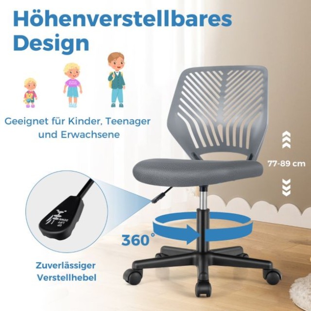 Παιδική καρέκλα γραφείου Χρώματος Γκρι COSTWAY CB10620GR Παιδική καρέκλα γραφείου Χρώματος Γκρι COSTWAY CB10620GR