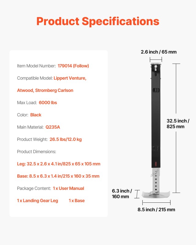 VEVOR Πόδι Προσγείωσης Τροχόσπιτου RV Lippert Venture 32.5 DWLQLJOE... VEVOR Πόδι Προσγείωσης Τροχόσπιτου RV Lippert Venture 32.5 DWLQLJOE...