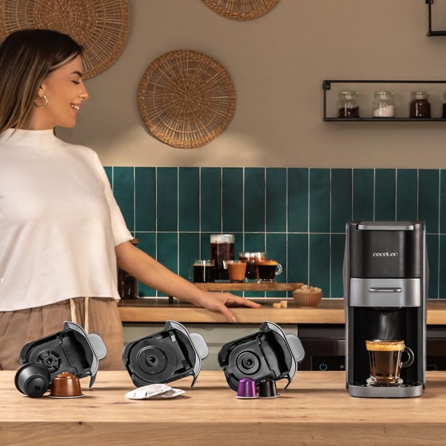 Καφετιέρα Espresso 4 σε 1 για Αλεσμένο Καφέ, Nespresso, Dolce Gusto, ESE Pod & Senseo – 1200W / 20 bar CEC-01853 Cecotec