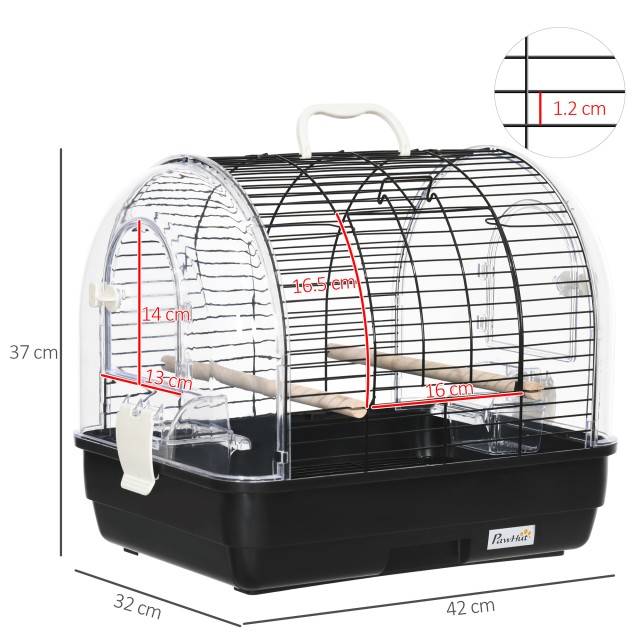 PawHut Steel Bird Cage with Perches, Αφαιρούμενος Δίσκος και Λαβή, ... PawHut Steel Bird Cage with Perches, Αφαιρούμενος Δίσκος και Λαβή, ...