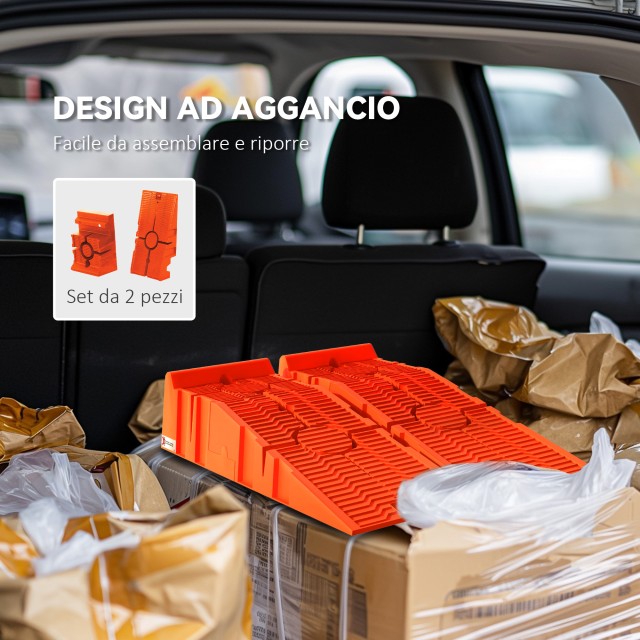 DURHAND Σετ 2 Πλαστικές Ράμπες Αυτοκινήτου με Μέγιστο Φορτίο 5 Τόνο...