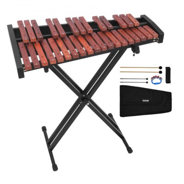VEVOR Ξυλόφωνο Glockenspiel 32 Νότων με Ρυθμιζόμενη Βάση και Αξεσου...