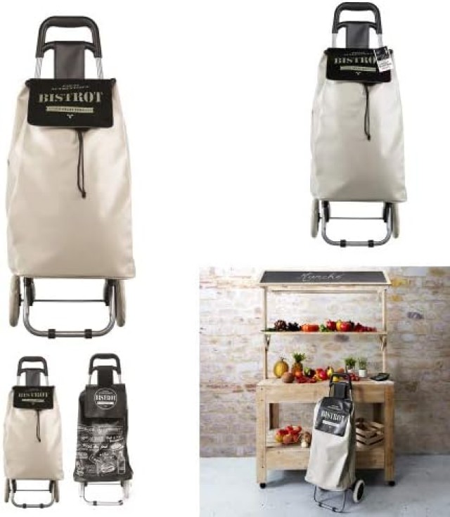 Καρότσι Αγορών Bistro 50L 35,5 x 94,5 x 32,5 cm  Μπεζ SH1520-Taupe Entre Temps