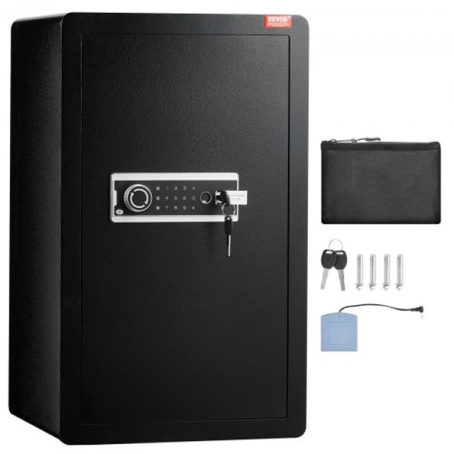 VEVOR Χρηματοκιβώτιο 3.5 cu.ft με Κλειδαριά, Κωδικό & Δακτυλικό Αποτύπωμα Μαύρο  DMBXXLS3139C2FQ89V9