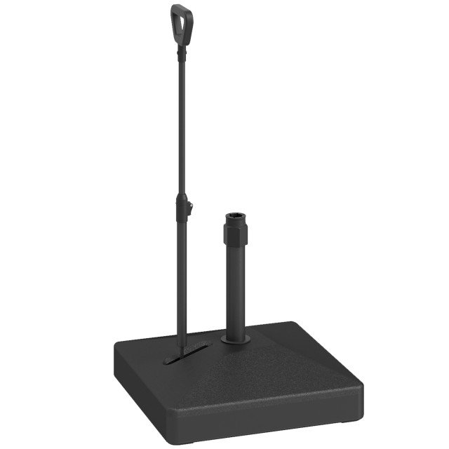 Outsunny Βάση για Ομπρέλα από HDPE με Λαβή και Ρόδες και Γεμιζόμενη με Νερό ή Άμμο, 60x60x100 εκ., Μαύρο 84D-403V00BK