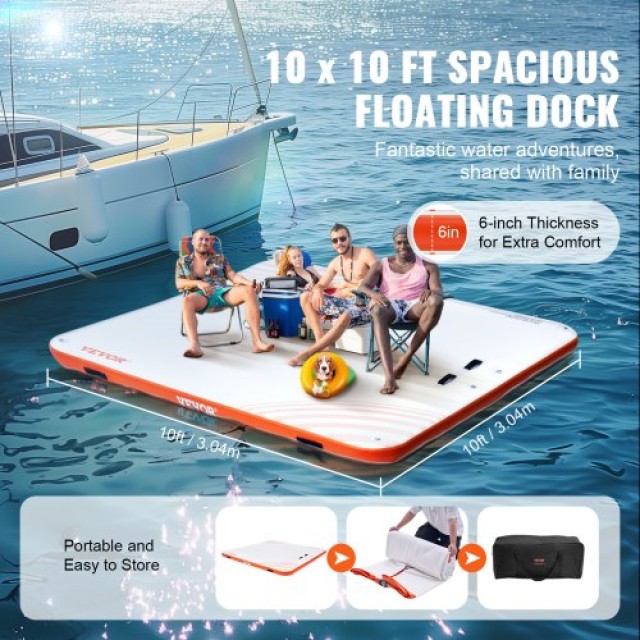 Φουσκωτή Πλατφόρμα VEVOR 10x10FT με Σκάλα  CQFT10X6FTBJGZ8S7V0