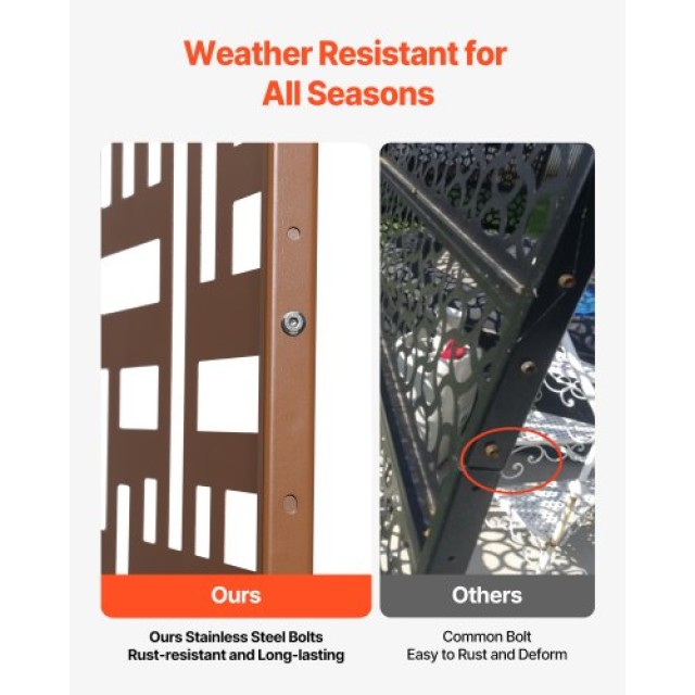 VEVOR Μεταλλικό Πάνελ Ιδιωτικότητας 47 x 76 Καφέ Εξωτερικού Χώρου D... VEVOR Μεταλλικό Πάνελ Ιδιωτικότητας 47 x 76 Καφέ Εξωτερικού Χώρου D...