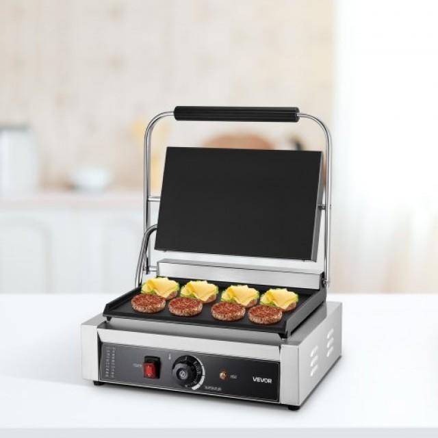 VEVOR Επαγγελματική Πρέσα Πανίνι, 2200W, Ανοξείδωτη, Ρύθμιση Θερμοκ...