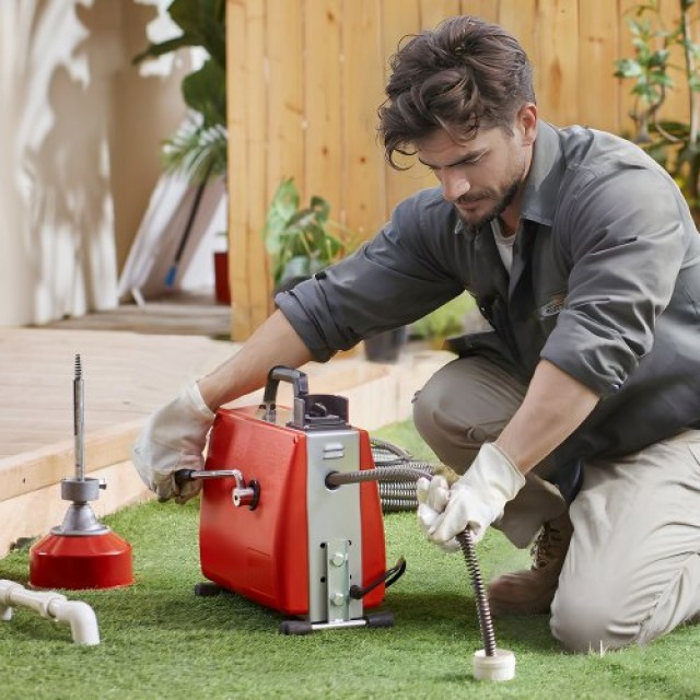 VEVOR Μηχανή Καθαρισμού Αποχέτευσης 20m x 16mm 250W Χειροκίνητο Τροφοδοτικό  XSGDSTJ250W540ZG9V2