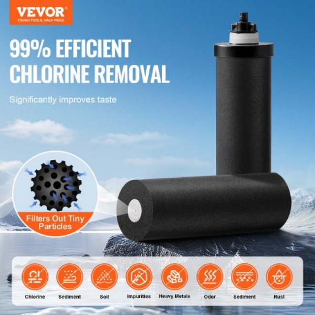 VEVOR  Σύστημα Φίλτρου Νερού Βαρύτητας 2.25G Ανοξείδωτο με 2 Φίλτρα...